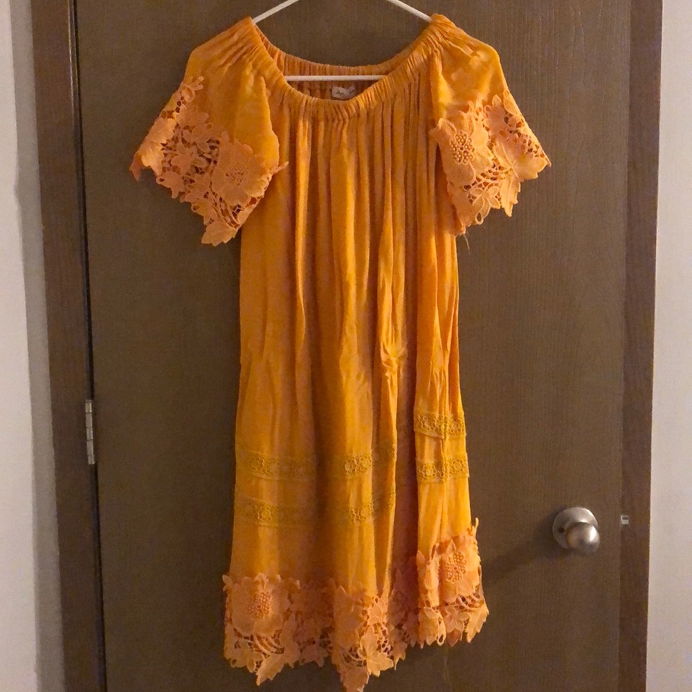 Yellow bohemian dress